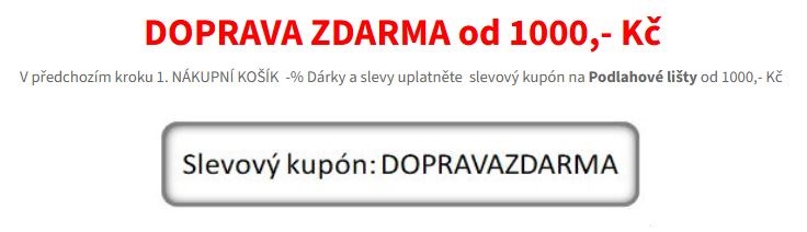 Doprava zdarma lišty